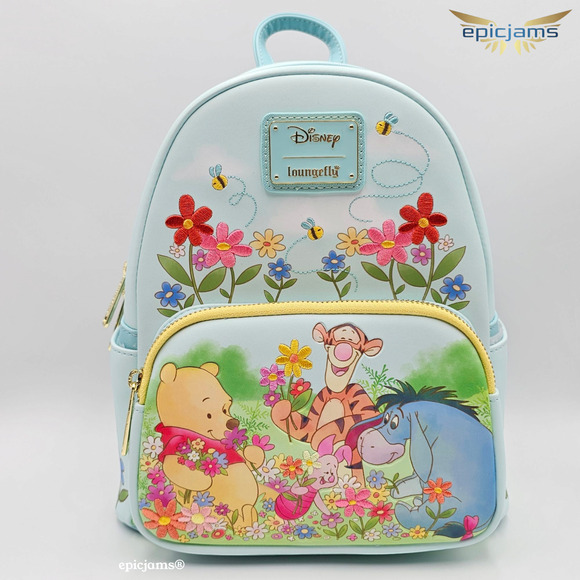 Loungefly Disney Winnie the Pooh Floral Pooh Bear & Friends Mini Backpack - Picture 1 of 9